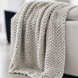 Padrão de tricô | Manta de manta em ponto de semente, padrão afegão | 4 tamanhos de acabamento | THE FALO BLANKET