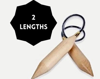Aiguilles à tricoter circulaires géantes en bois de bouleau | Taille 25 mm / 50 US | 32" ou 40" de long