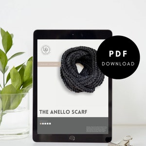 Crochet Pattern | Easy Chunky Ribbed Unisex Infinity Scarf | THE ANELLO ...