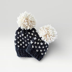 Knitting Pattern | Chunky Knit Fair Isle Hat Set  | Newborn-Adult | THE MODA