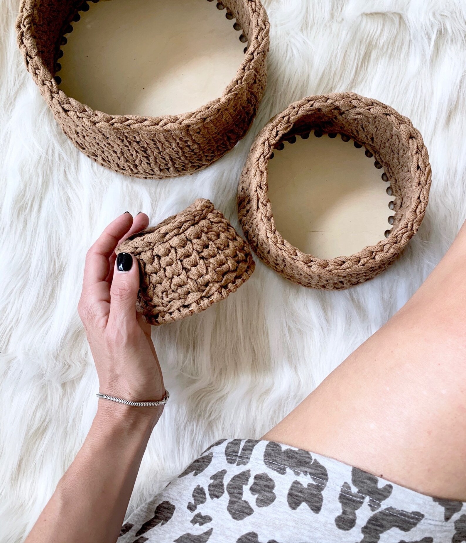DIY Wood Base Crochet Basket Kit THE LEGNO Etsy