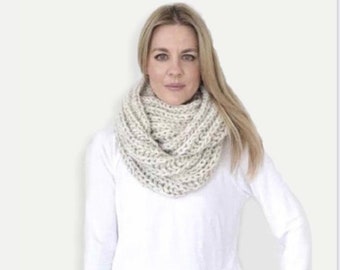 Knitting Pattern | Chunky Knit Ribbed Brioche Infinity Scarf | THE BRIOCHE