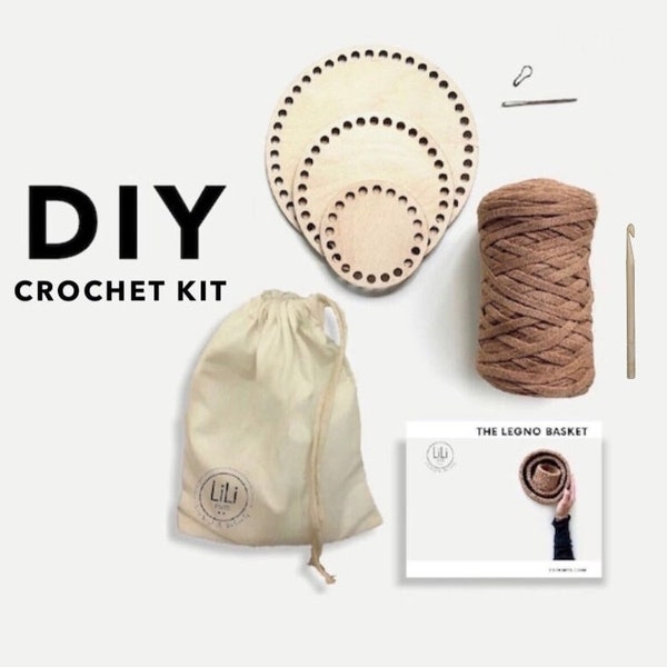 DIY Wood Base Crochet Basket Kit | THE LEGNO