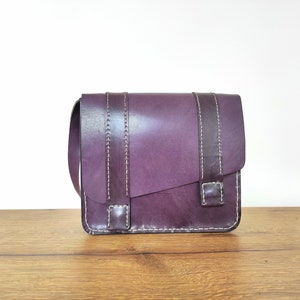 Purple Shoulder Bag, Crossbody Bag, Leather Purse, Gift For Her, Made to Order