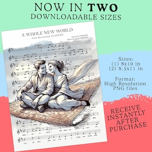 Theatre Art | Aladdin the Musical | A Whole New World | Broadway Gift