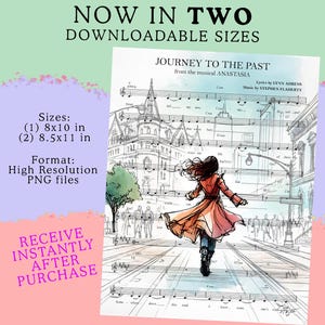 Journey to the Past | Anastasia the Musical | Digital Print Art | Theatre Gift | Broadway Art | Digital Art | Home Decor Download