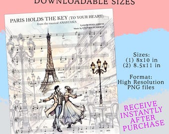 Paris Holds the Key (To Your Heart) | Anastasia the Musical Gift | Theatre Prints | Digital Art