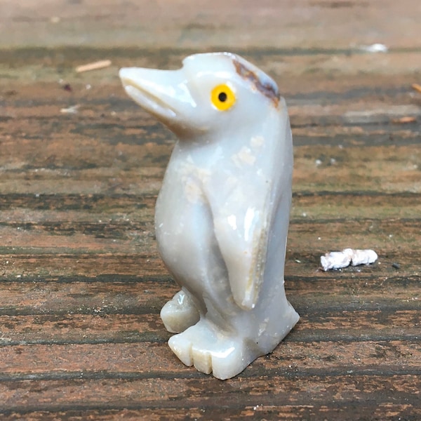 Carved Stone Penguin, Soapstone Totem Animal, Spirit Animal Gift