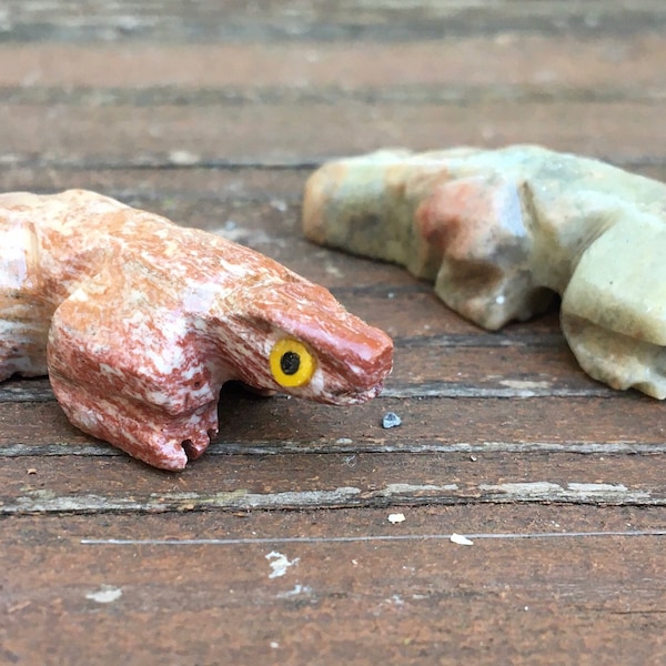 Carved Stone Lizard, Soapstone Totem Animal, Spirit Animal Gift