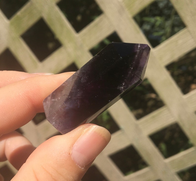 1.75 Inch Fluorite Point Fluorite Crystal Tower Obelisk Generator Wand Gift