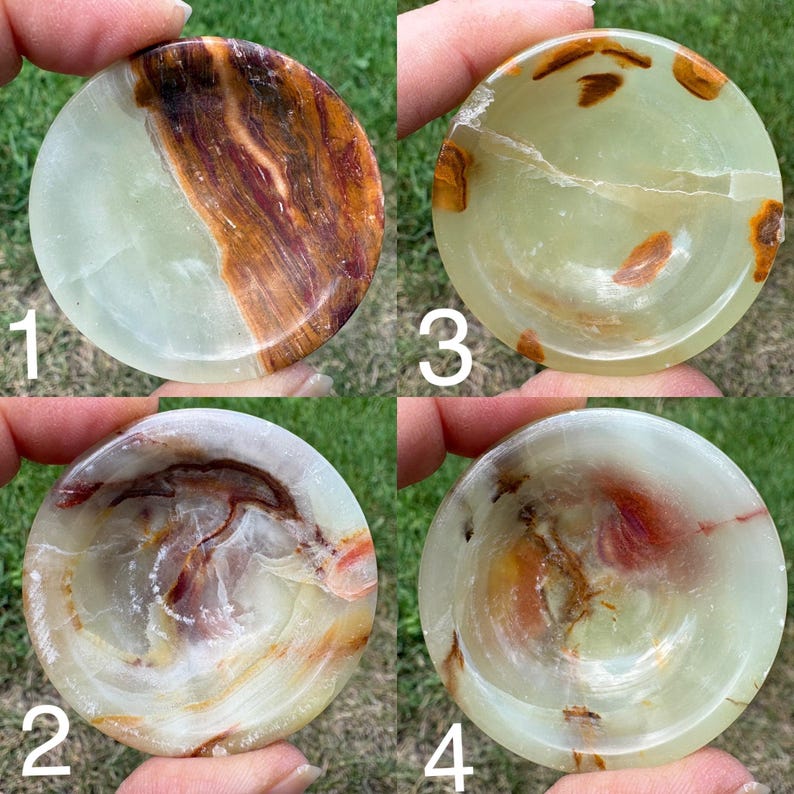 Small Mexican Onyx Stone Bowls 画像 5