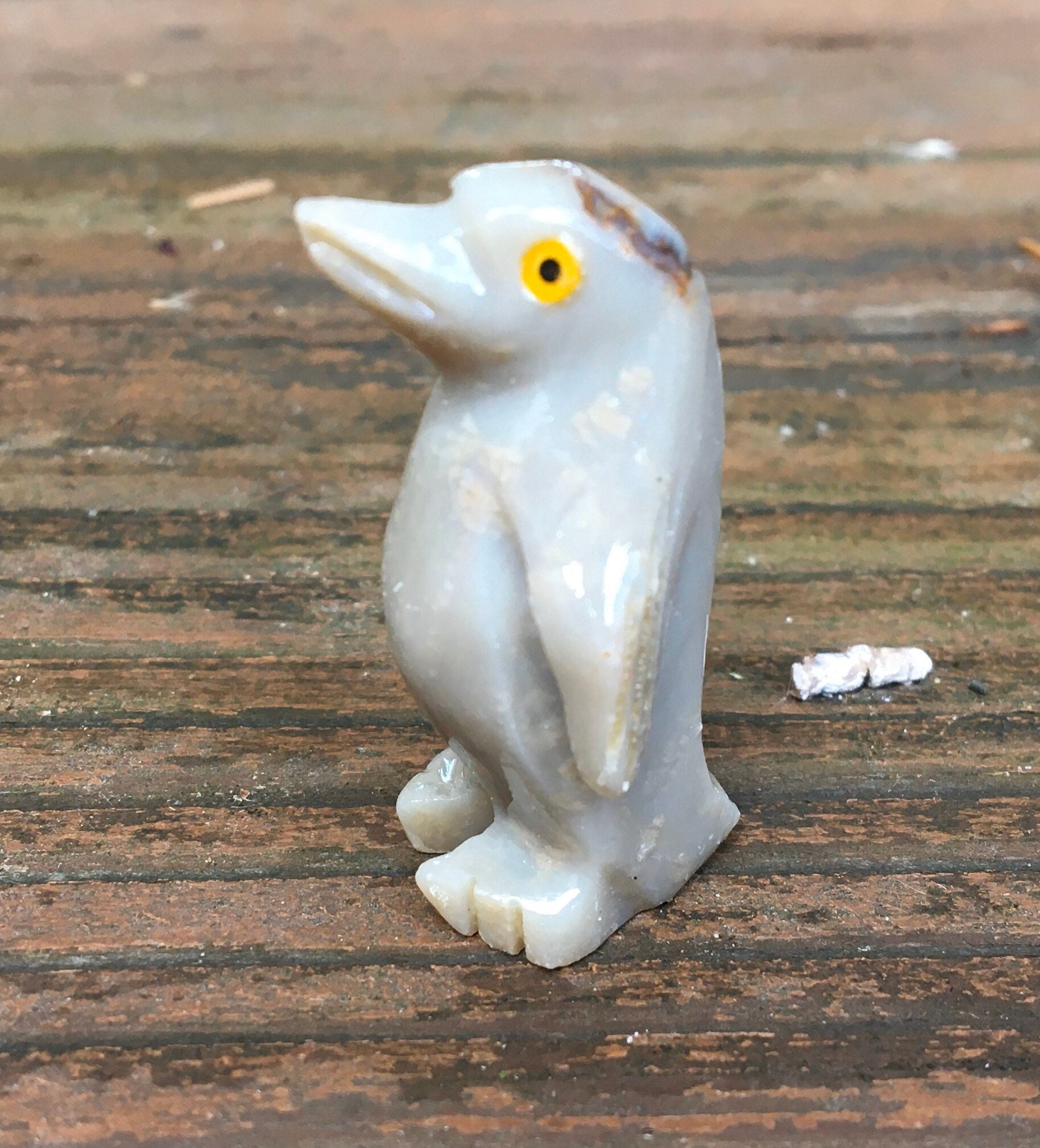 Carved Stone Penguin Soapstone Totem Animal Spirit Animal Etsy