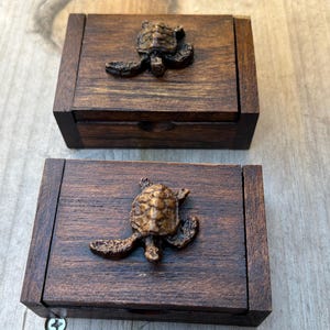 Small Wooden Turtle Box Gift