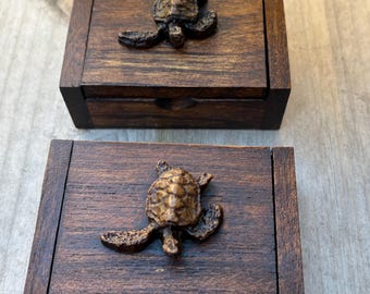 Small Wooden Turtle Box Gift