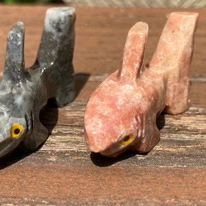 Carved Stone Shark, Soapstone Totem Animal, Spirit Animal Gift