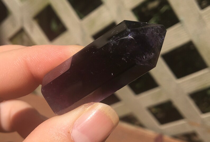 1.75 Inch Fluorite Point Fluorite Crystal Tower Obelisk Generator Wand Gift