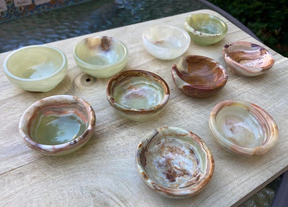 Small Mexican Onyx Stone Bowls