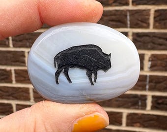 Pick Your Favorite Buffalo Bison Totem Stone Gift