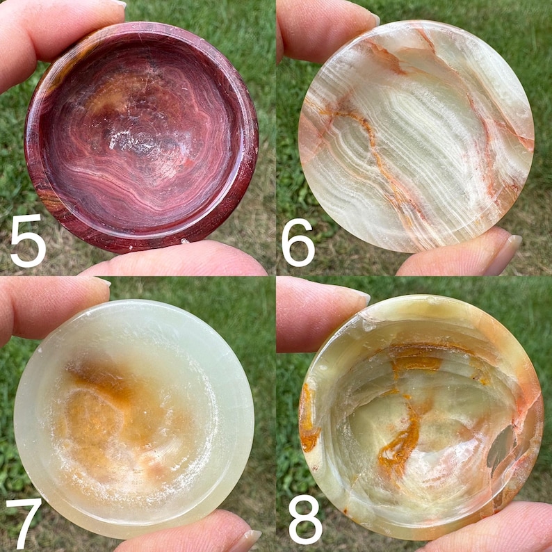 Small Mexican Onyx Stone Bowls 画像 6