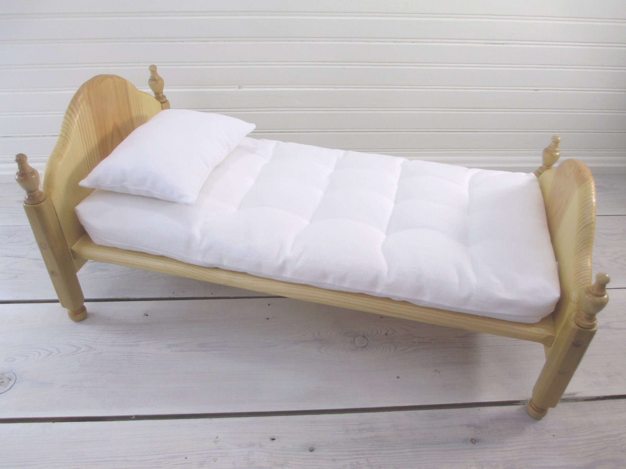 Doll Bed Mattress Pillow Set Custom Sizes Medium Doll Etsy