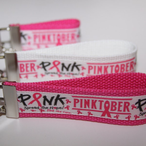 Sleutelhanger met roze-tober borstkanker bewustzijn lint, Novelty Gift, bewustzijn sleutelhanger