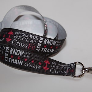 Novelty Lanyard, Lanyard, ID Badge Key Holder, Cross Fit lanyard, Run Lanyard, Fitness, Novelty Gift,