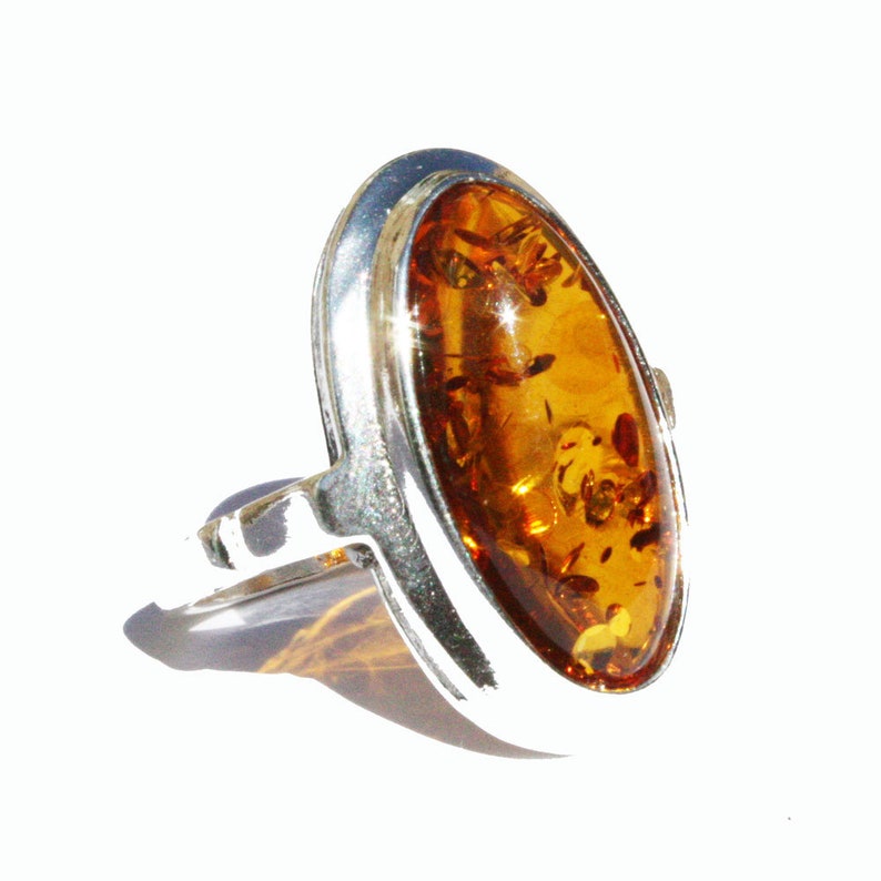 Chunky real statement baltic amber ring Honey or green amber options gemstone amber jewellery Genuine Amber is set in sterling silver 925