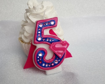Supergirl birthday candle, keepsake candle, anniversary candle, custom candle, number candle