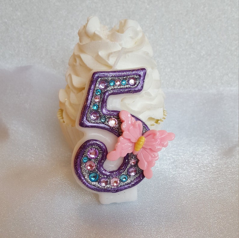 Butterfly birthday candle keepsale candle anniversary Etsy