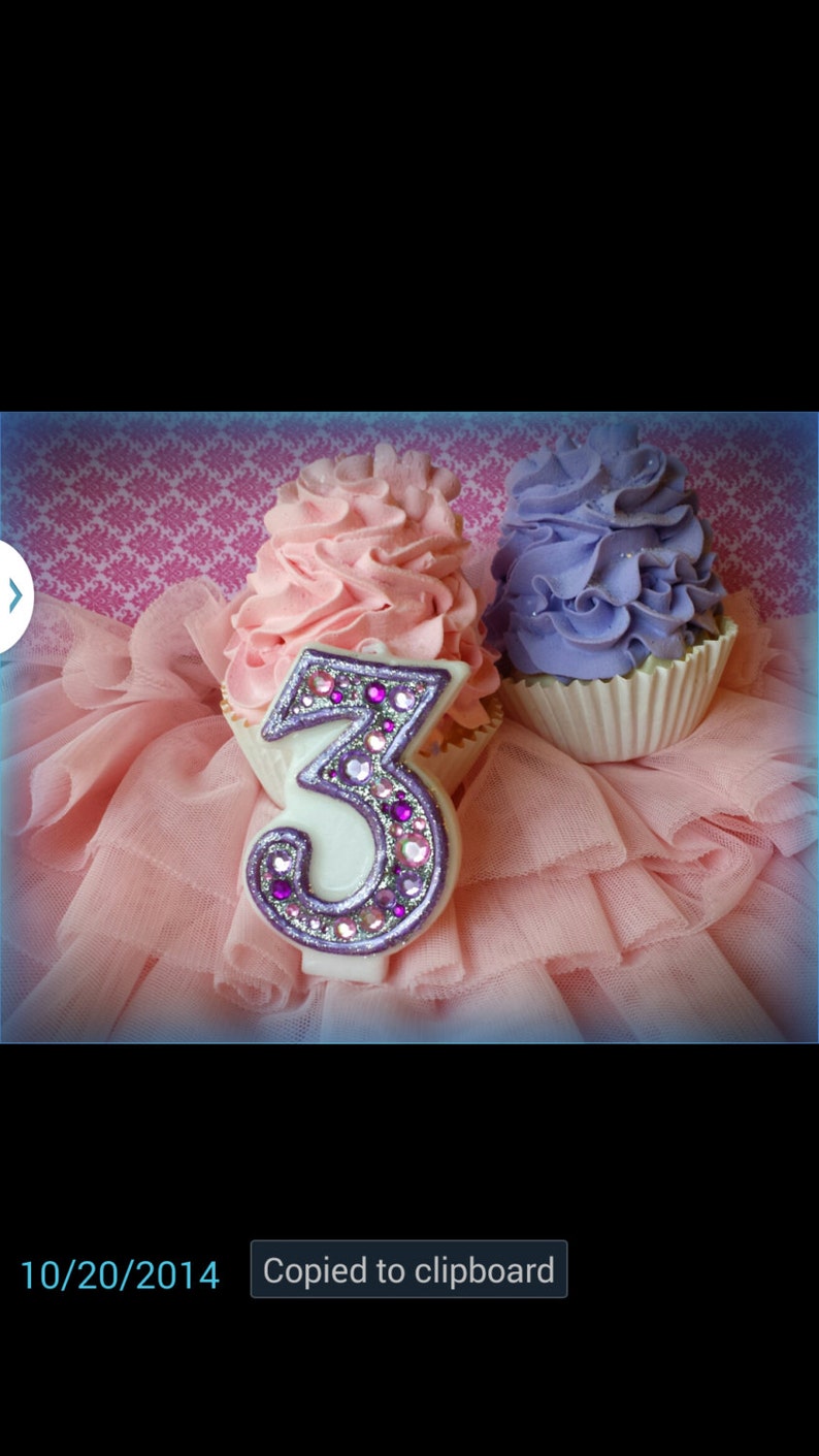 Pink and Purple Birthday Candle Keepsake Candle Anniversary Etsy