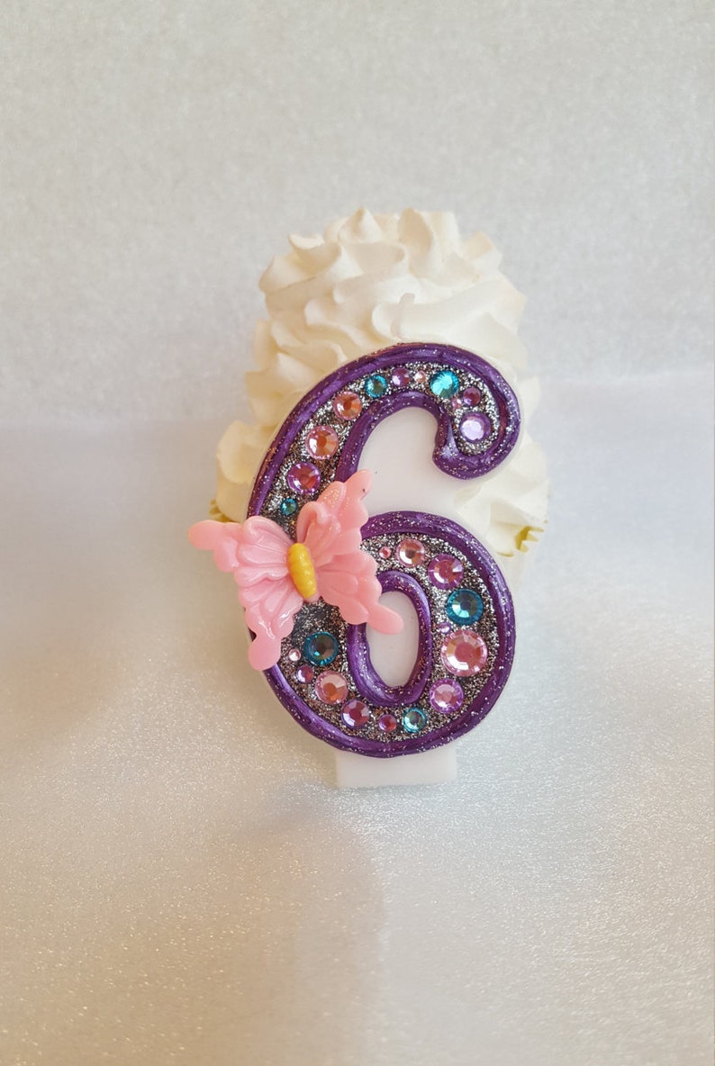 Butterfly birthday candle keepsale candle anniversary Etsy