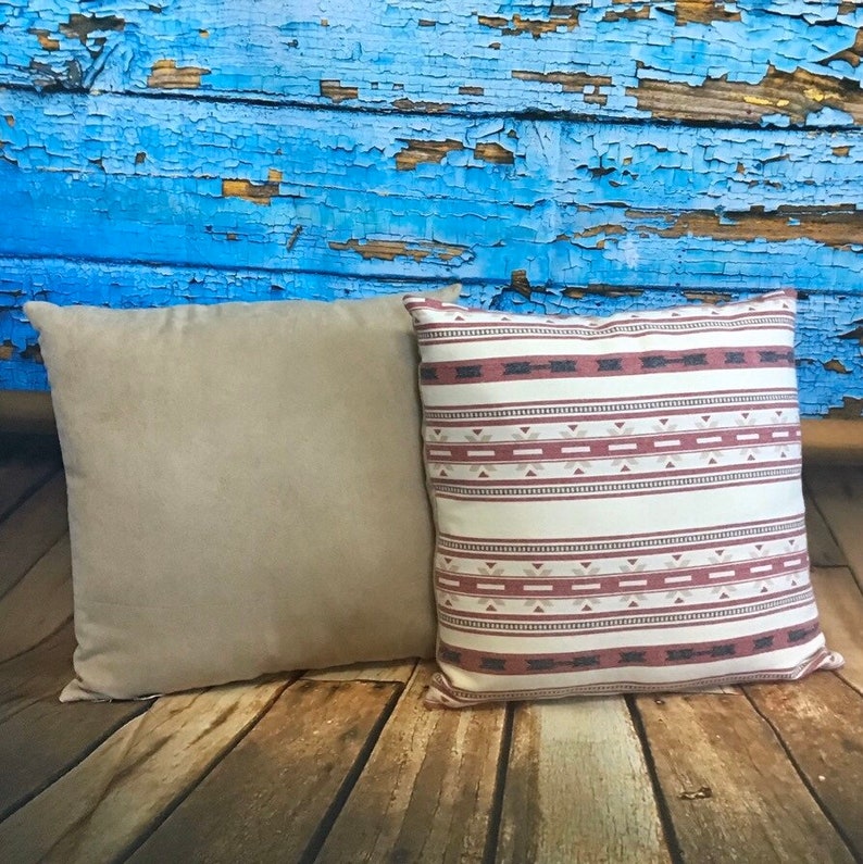 Red Southwest Stripe Pillow Slip Covers