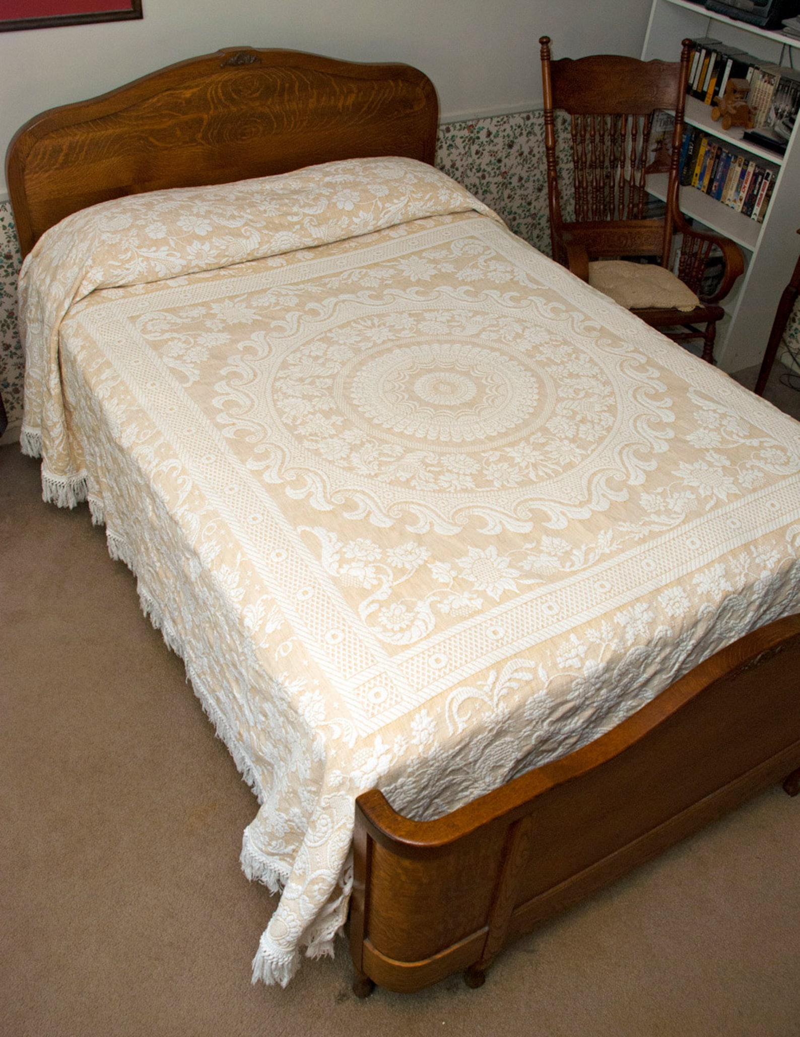 Vintage Bates Queen Elizabeth Bedspread. Full Size Matelasse Etsy