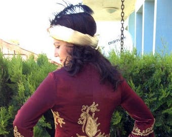 Traditional turkish wedding suit, Bridal Turkish Kaftan, Farasha Dress, Traditional clothing, folk ethnic boho dress, Jalabiya, Abaya dress