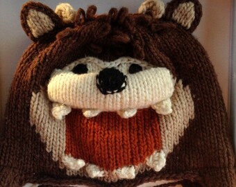Cute Devil Knitting Striped Hat