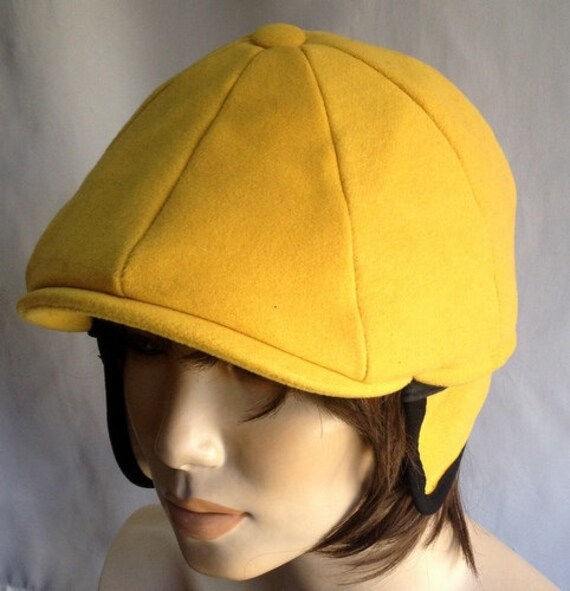 Yellow Newsboy cap handmade hat eight piece hats Newsboy | Etsy