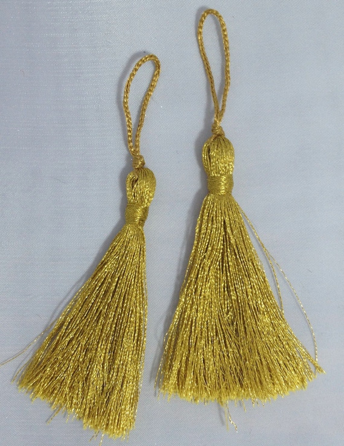 Metallic GOLD Tassel Metallic Color Short Tassel ART Thread Etsy