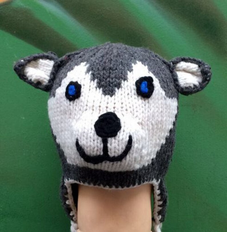 Dog hat for kids Knit Ear flap Beanie cute adult hats gift Etsy