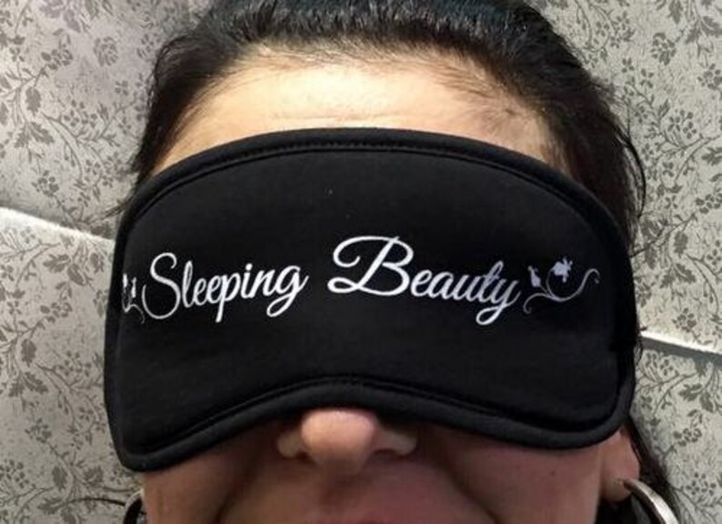 Black Sleeping Mask Party Pajama Eye Mask Sleeping Beauty Etsy