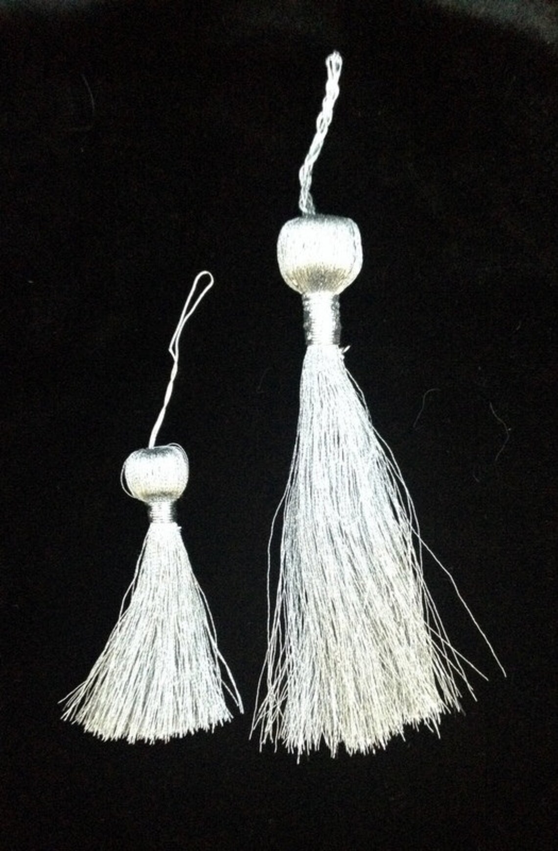 Metallic Silver Tassel Metallic Color Short Tassel Art Etsy Singapore