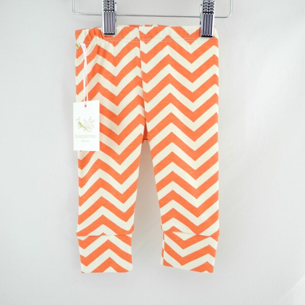 Verkauf war 43,99 Bio-Baby-Leggings, Orange Chevron, LE137