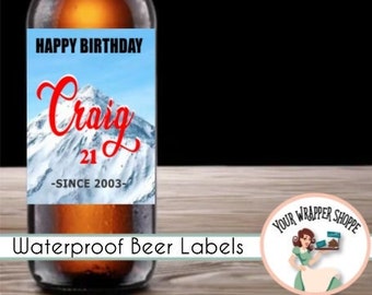 Custom Beer Labels ~ Printed and Shipped Waterproof Vinyl ~ FREE SHIPPING!