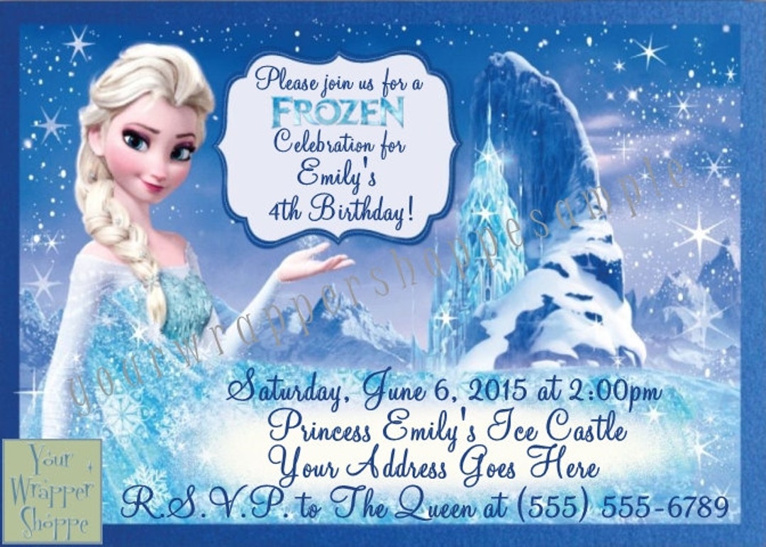 Personalized Frozen Birthday Party Printable Invitations U - Etsy