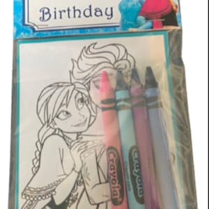 FROZEN Coloring Pages Party Favors Bags and Toppers Personalized ...