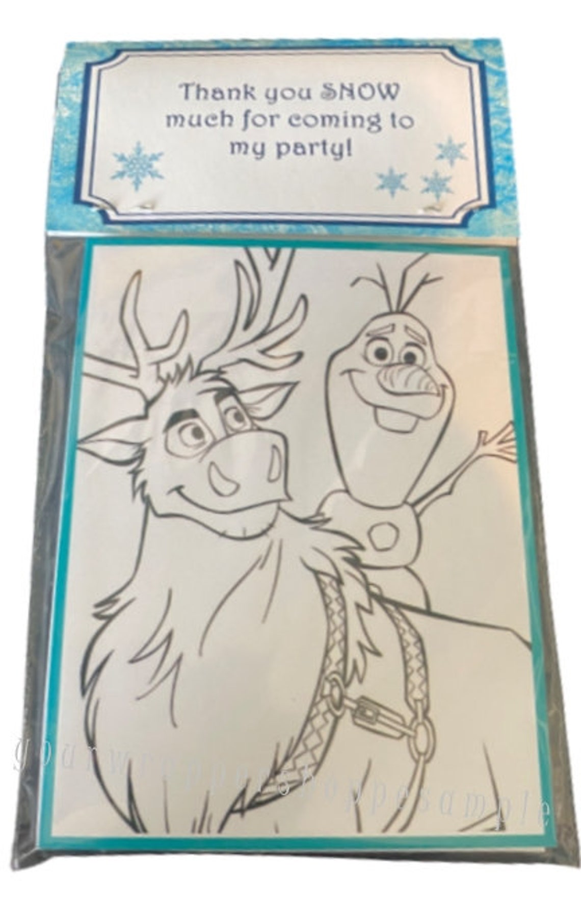 FROZEN Coloring Pages Party Favors Bags and Toppers - Etsy