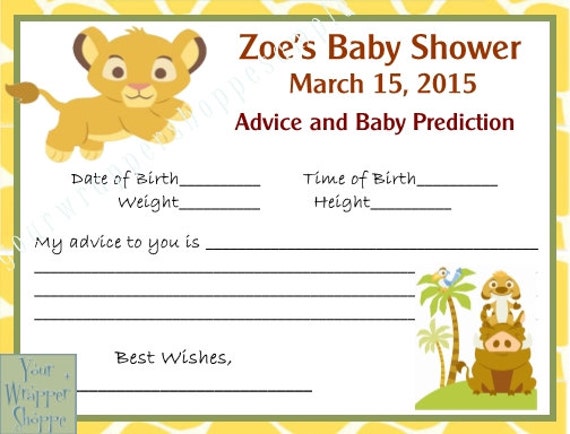 etsy lion king baby shower