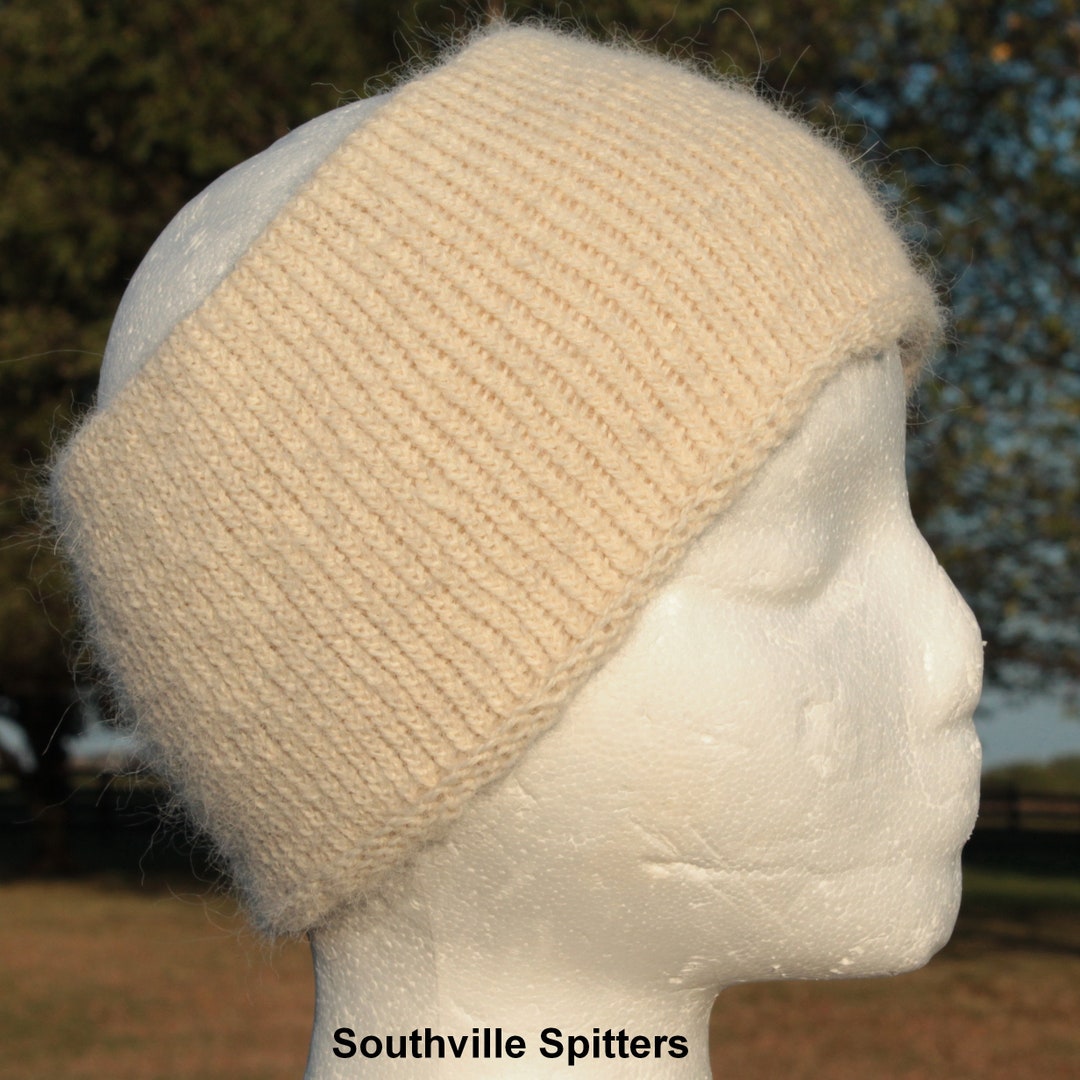 White Alpaca Ear Warmers, White Alpaca Headband, Women's Ear Warmers