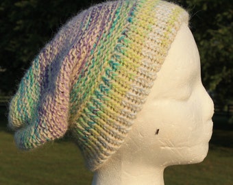 Pastel Colored Hat, Alpaca and Cotton Hat, Women's Hat, Girl's Hat