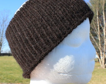 Black Alpaca Ear Warmers, Alpaca Ear Warmers, Black Alpaca Headband, Alpaca Headband, Farm Raised, Natural Color