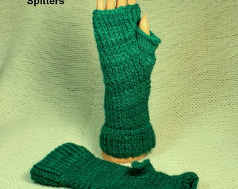 Green Alpaca Gloves, Alpaca Fingerless Gloves, Green Mittens